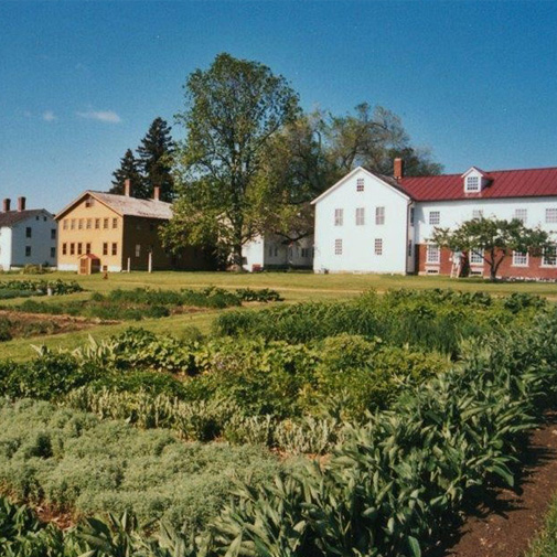 Photo of the garden at Canterbury Shaker Village