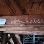 These handwritten words on the Laundry’s attic walls follow the Palmer method of penmanship.